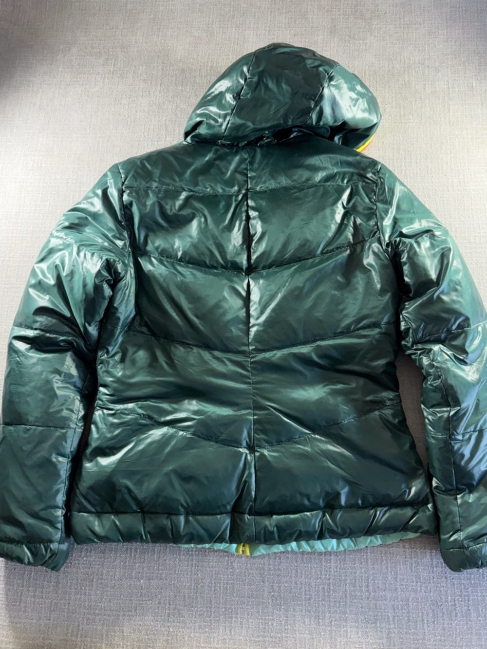 KJUS "Nahla" down filled shiny luxury goose down reversible puffer ski jacket XL - Picture 13 of 14